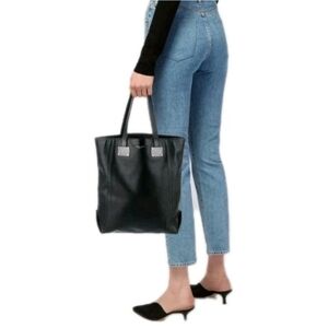 RAG & BONE Hunter Soft Calf Leather Tote Black